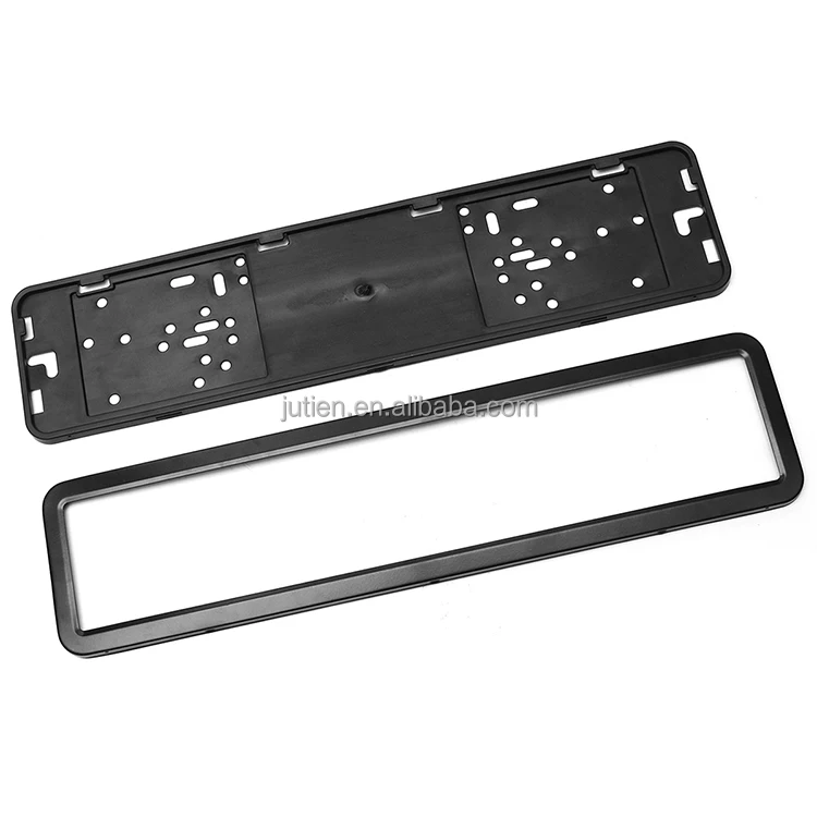 ABS/Plastic European Number License Plate Frame Black Color Standard Size