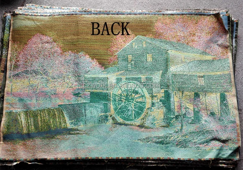 
60*120cm Europe style decorative brocade woven gobelin tapestry wall hangings with back fabric sewing 