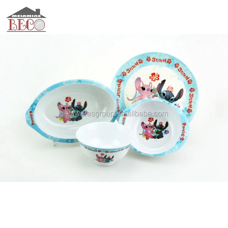 Милый детский обеденный набор из меламина с персонажами из мультфильмов