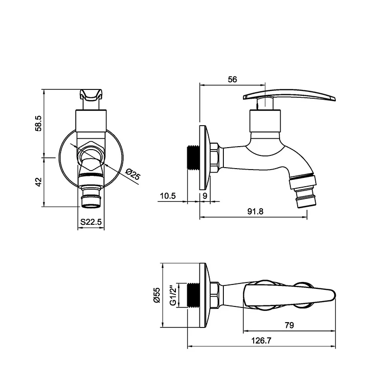 Washing machine single handle brass basin faucet water taps bibcock