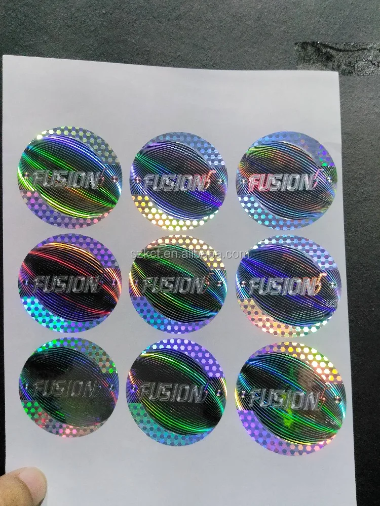 Wholesale Crystal Emboss Text Effect Hologram Sticker