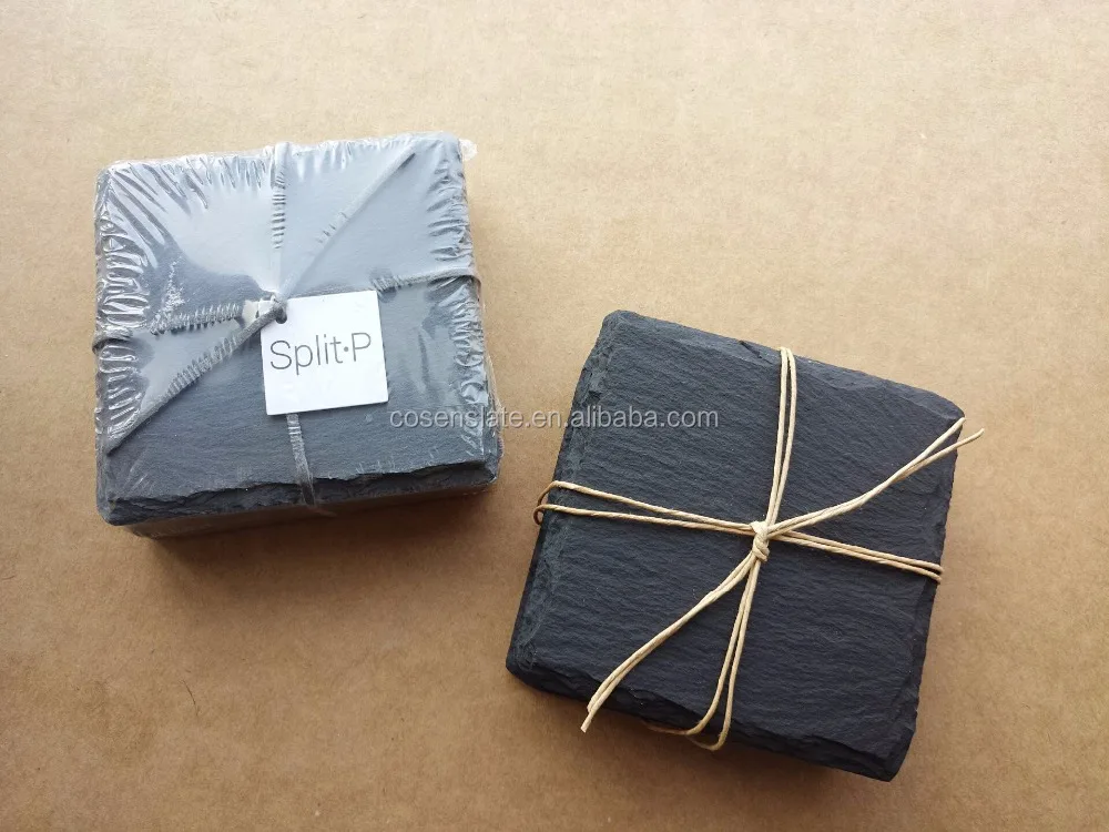 Cheap Price Wholesale Wine Cup Natural Stone Slate Coaster for Promotional Gifts
