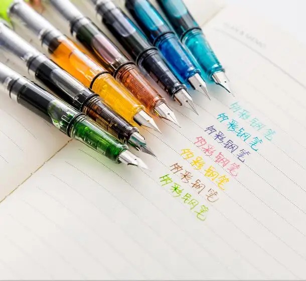 
Hot Selling Transparent Fountain Pen with Piston 