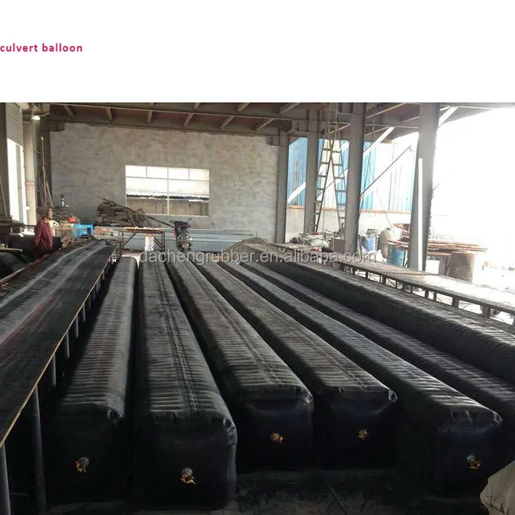 
inflatable rubber balloon formwork for concrete culvert making 