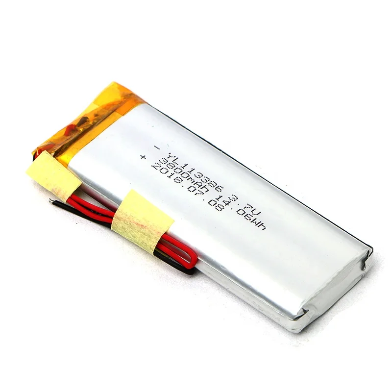 Rechargeable 3.7v 3800mah polymer battery 113386 lipo 14.06Wh Lithium Polymer Battery made in China