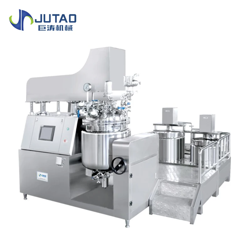 Vacuum emulsifying mixer with frequency converter vacuum toothpaste mixer