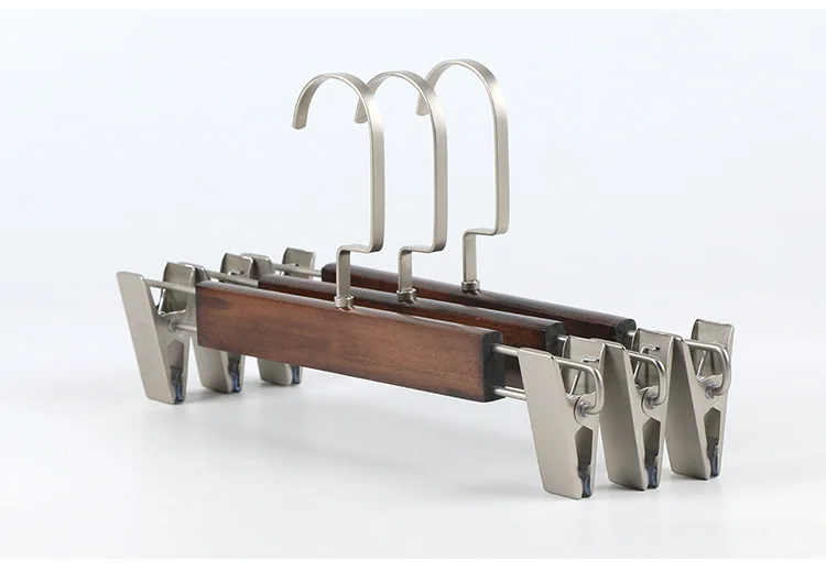 Wholesale custom antique coat underwear clothes children woman mens wooden trouser pants hanger