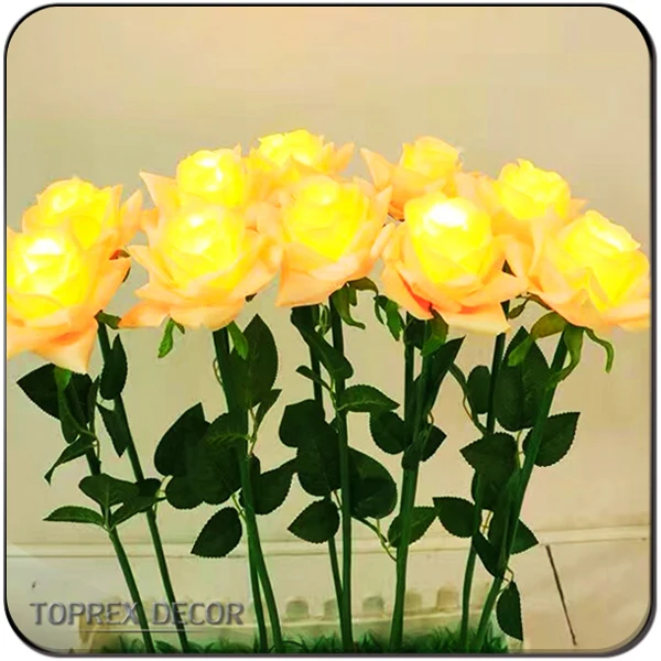 Китайский поставщик, декоративные свадебные колонны, светодиодный светильник в виде розы для свадебного декора, декор на День святого Валентина