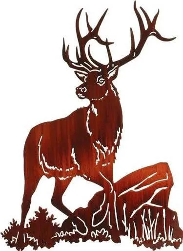 Modern Metal Animal Pet Art Sculptures Rusty Corten Silhouette Garden Art