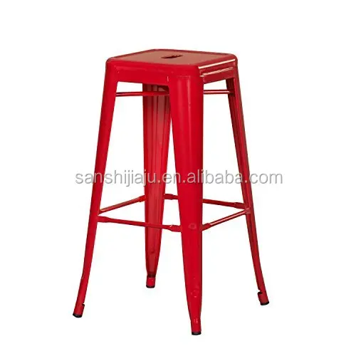 
Cheap red vintage industrial bar stool singer use metal high chair 