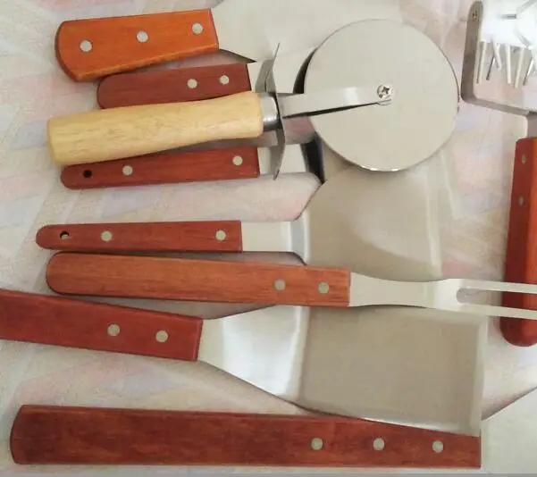 Wooden Handle Metal Blade Cooking Dough Scraper