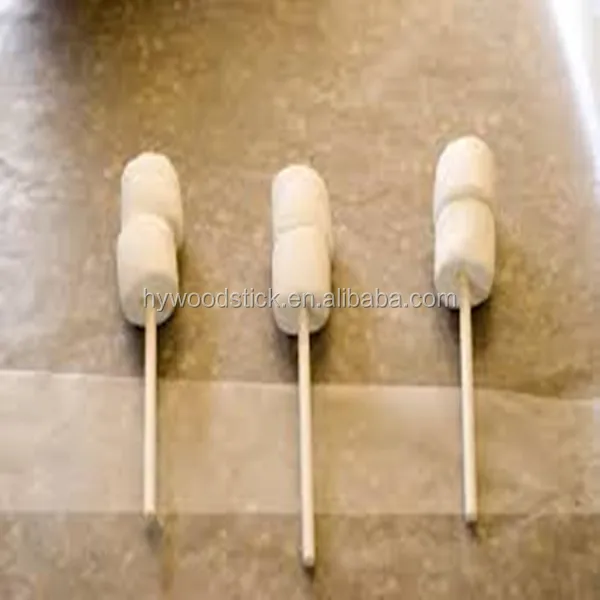 Disposable Birch Poplar Wooden Bamboo Glow Stick For Ice Cream Lollipop Biodegradable Factory