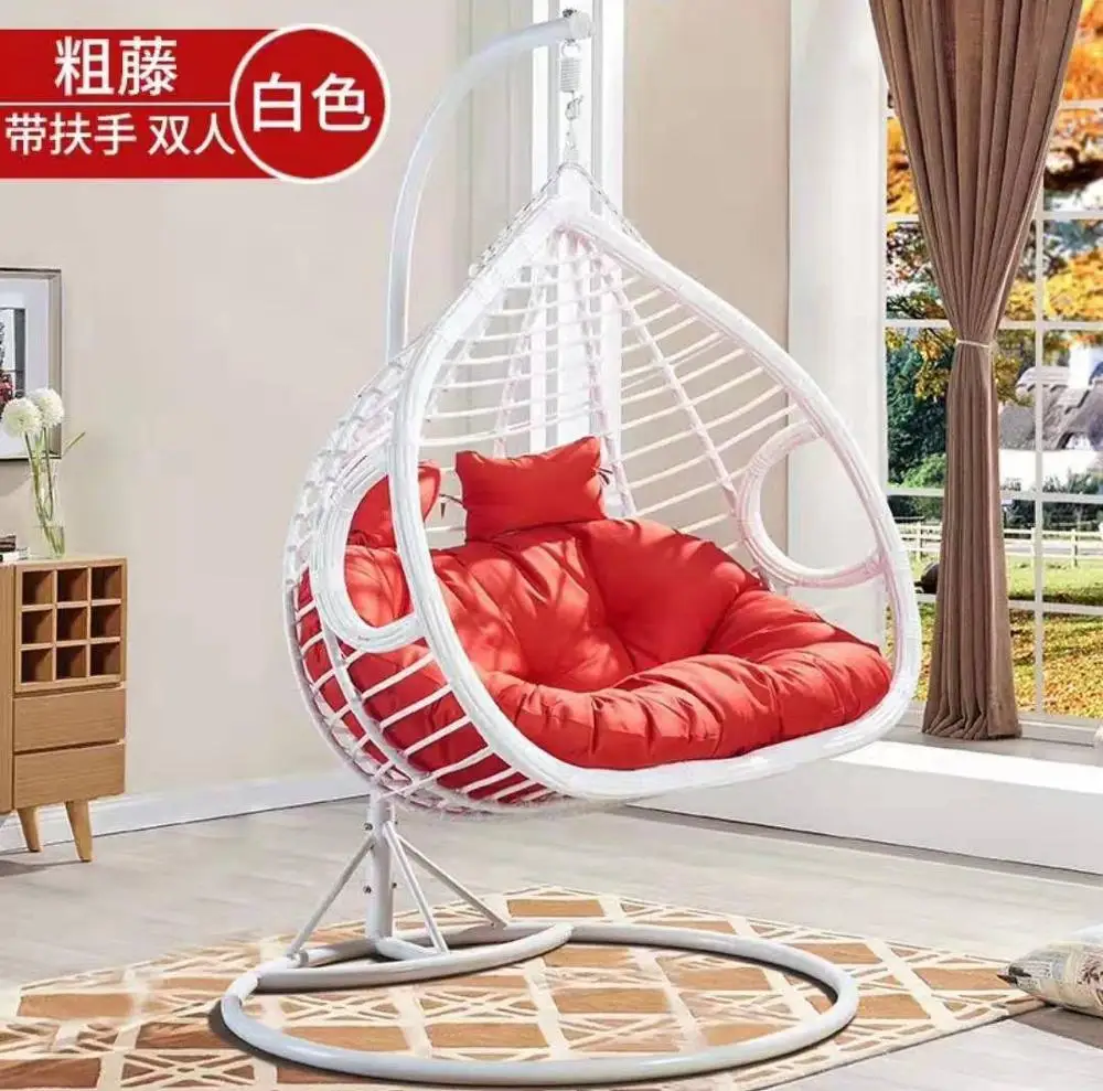 good quality Double seater 2 person swing chair rattan hanging chair