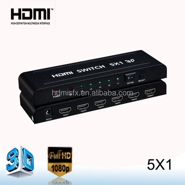  HDMI переключатель 5x 1/5 портов 3D для видео игровой консоли проектора