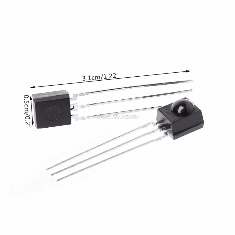 2Pcs DIP-3 IC TSOP4838 IR Receiver Tubes 38Khz Remote Infrared Radiation Module