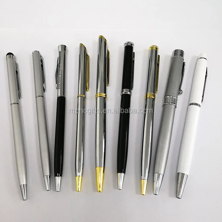 Various Designs High Quality Promotional Twist Mechanism Metal Ballpoint Pens