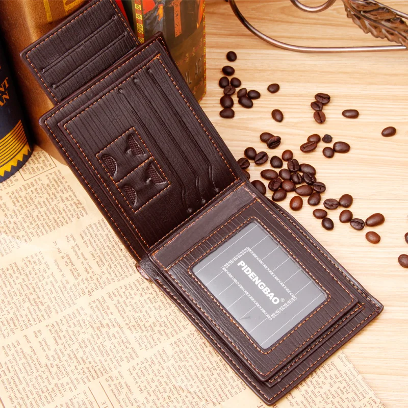 Pidengbao MW1106 2018 Creative Model Inserting Card Guangzhou Leather Man Fold Wallet
