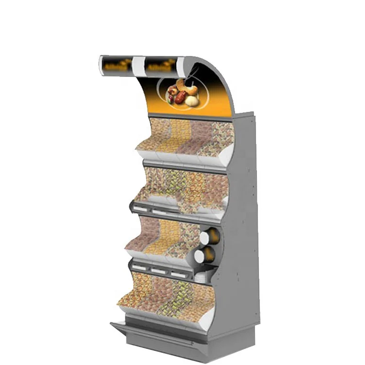 Custom retail shop bulk food display rack,display stand for food,peanut display racks