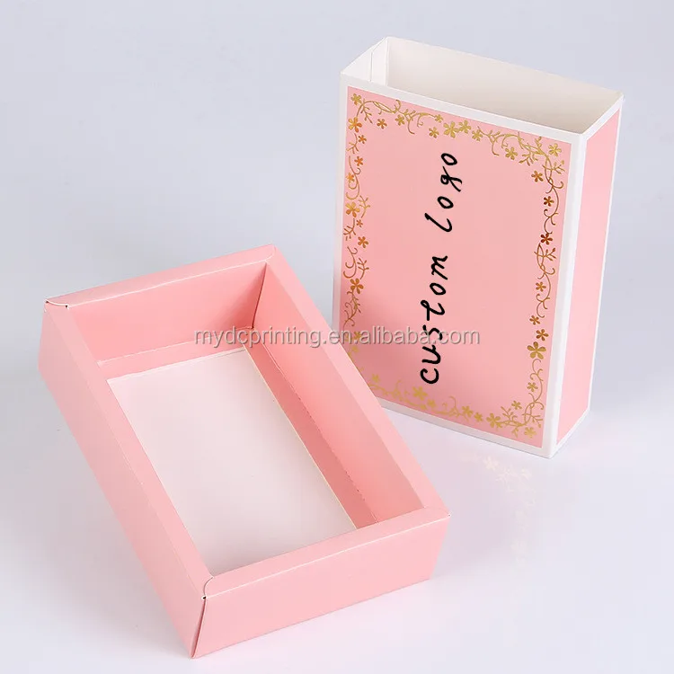 Custom printed lide open box design gift drawer paper box