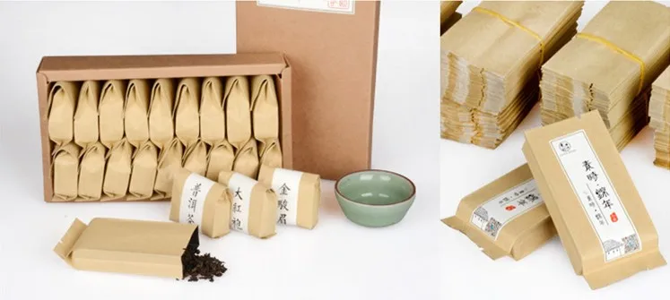 Disposable Tea Packaging Paper Bag With Aluminum Foil Inside Secented Tea Packaging