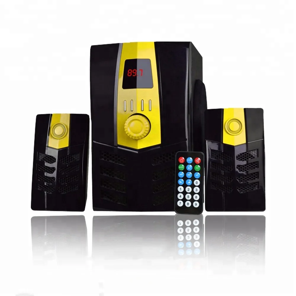 Популярные 2,1 Система домашнего кинотеатра динамик для компьютера с поддержкой USB, SD карт памяти, fm-радио пульт дистанционного управления