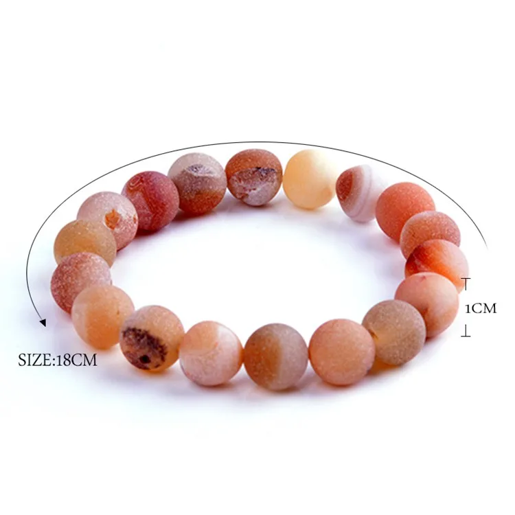 Lava Stone Set Crystal Charm Bead Fashion Jewelry Bracelet Stack For Women