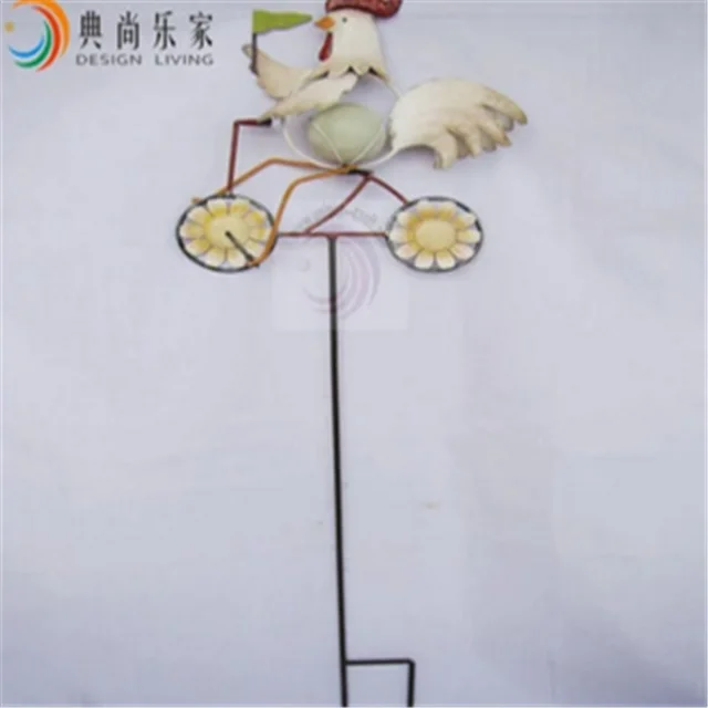 2017 wholesale metal butterfly solar garden light stake