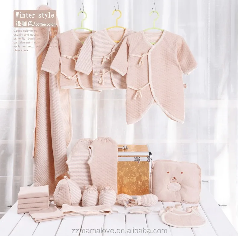 Wholesale newborn baby girls clothes cotton 22pieces 0-6months infants baby girl boys clothing set baby gift set without box