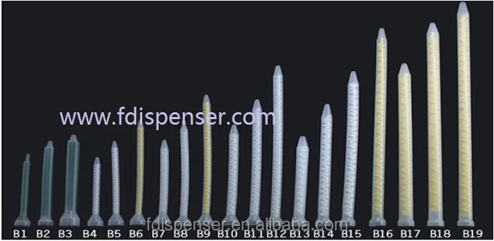 Epoxy Resin Static Mixer MA6.3-21S Mixing Nozzles for Duo Pack Epoxies