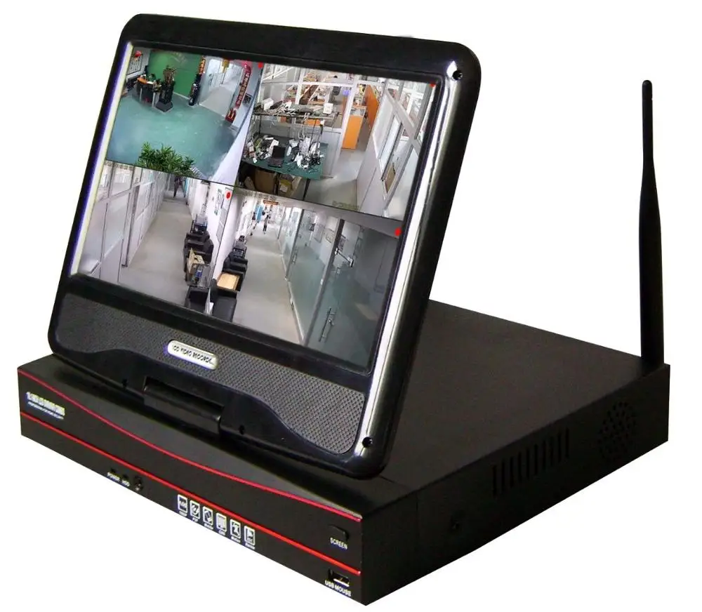 LCD wireless wifi NVR security camera monitor kits surveillance 4/8ch 1080P full set cctv JUAN solution