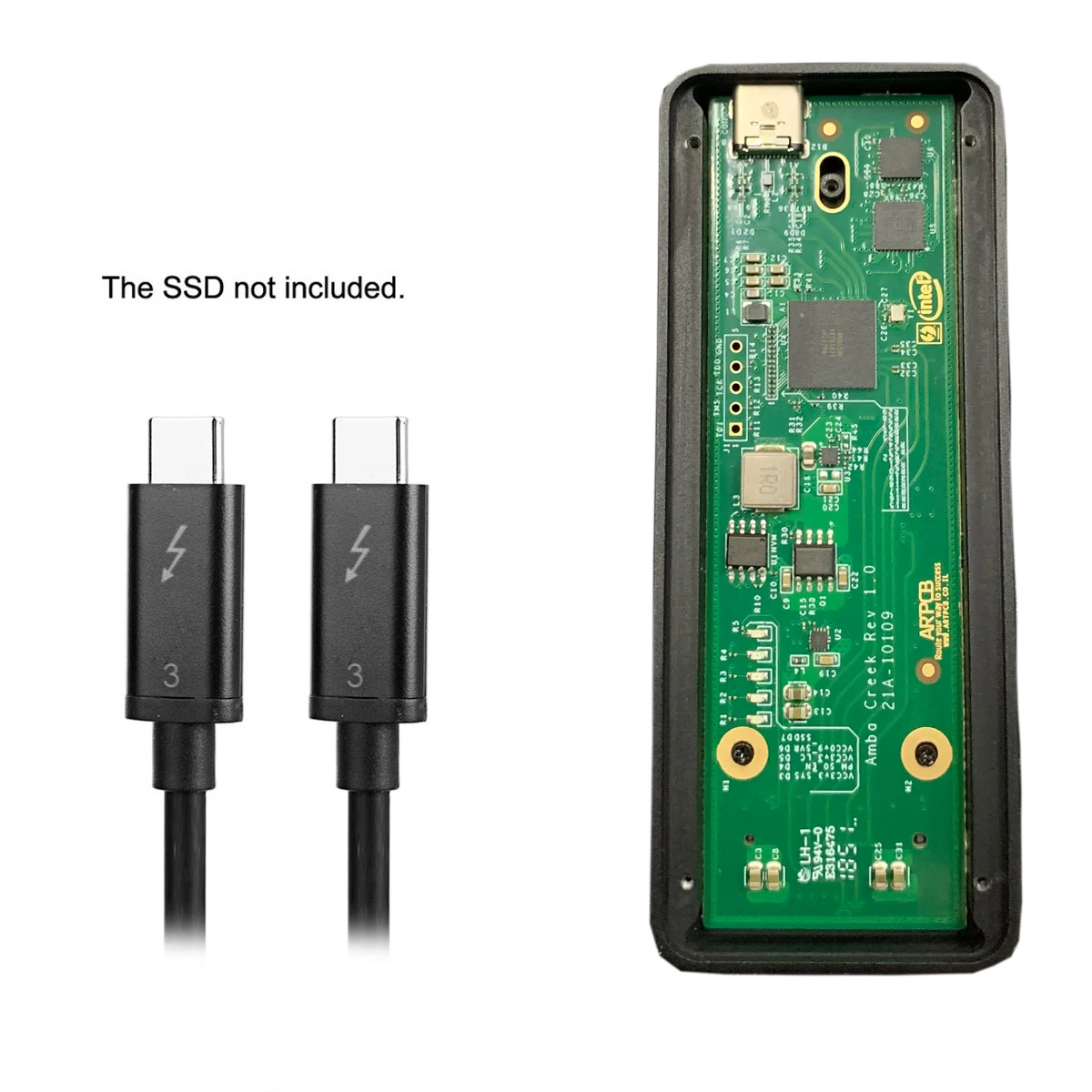  Высокоскоростной корпус SSD Thunderbolt 3 NVMe печатная плата 40