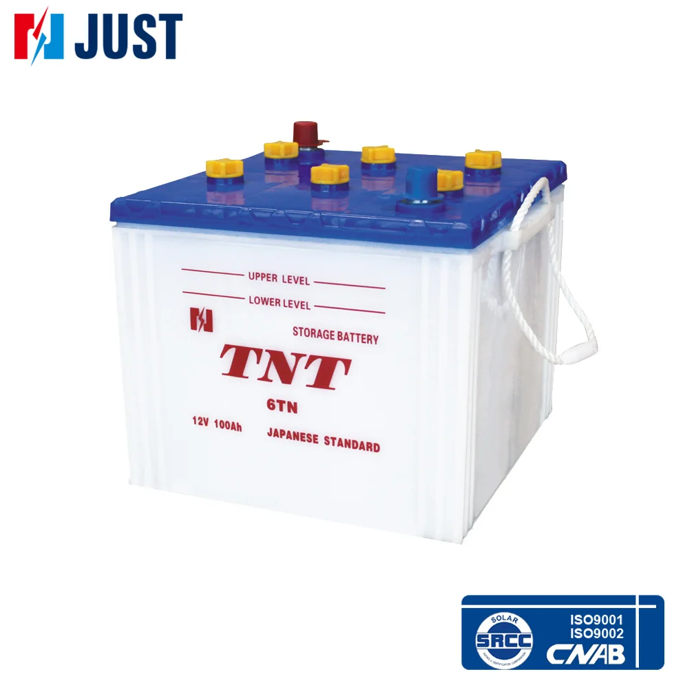 High Quality 6TN100Ah 12V Low Discharged Car Battery