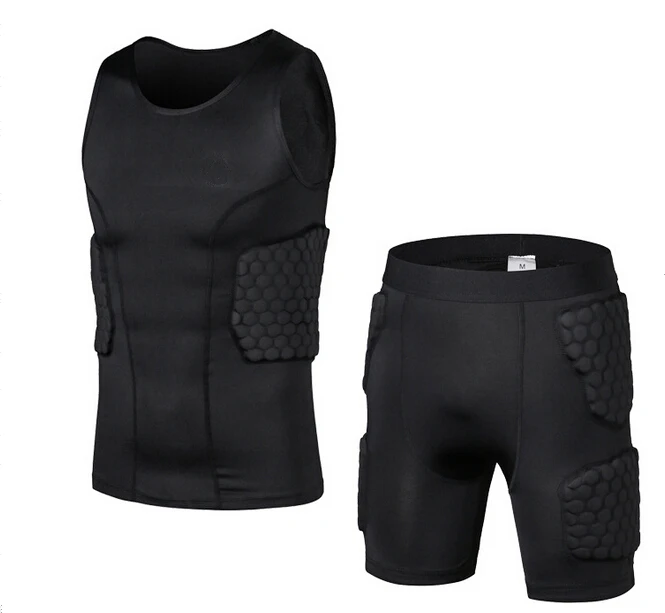 Wholesale Padded Protective Basketball Sport Suits Compression Vest, Padded Shorts