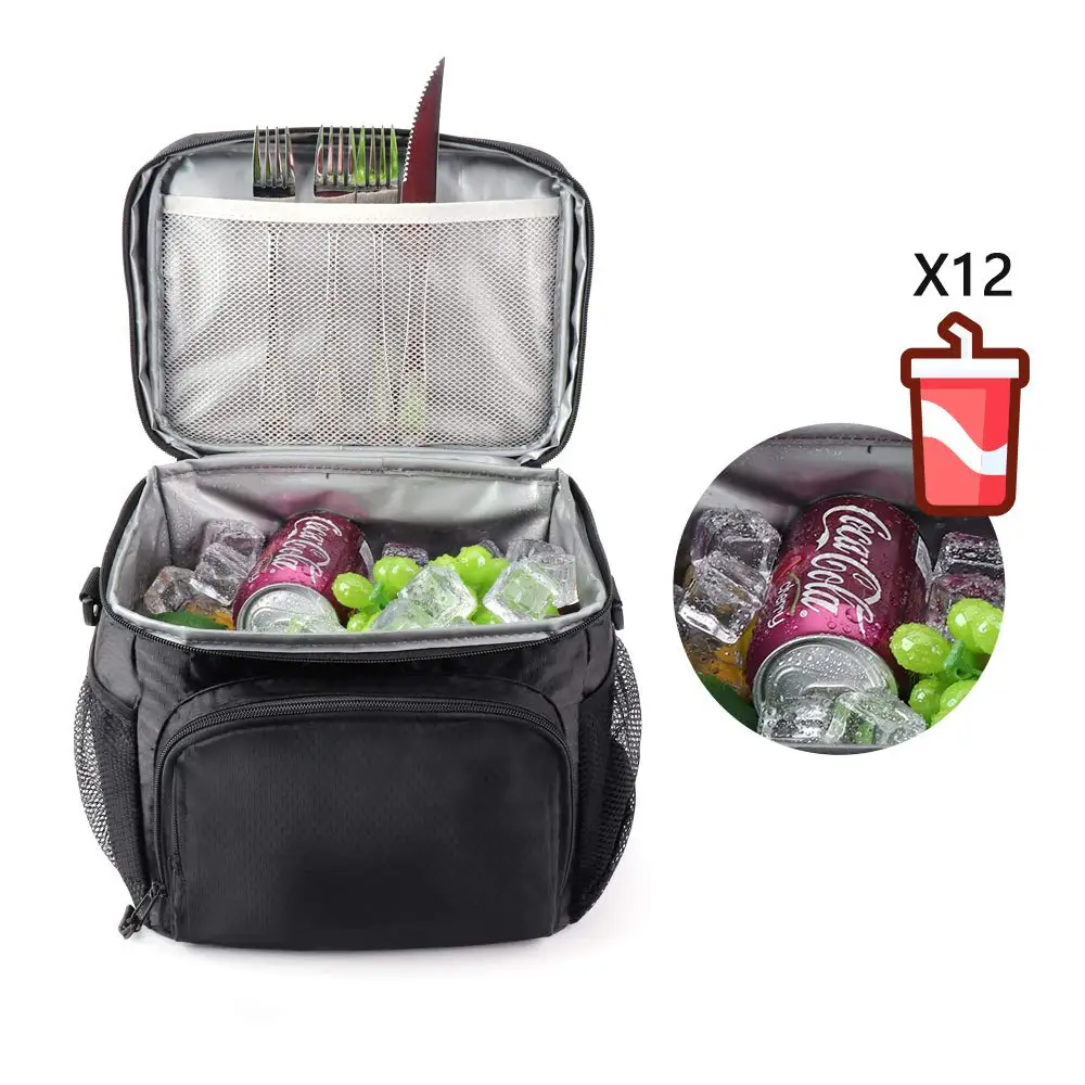 12 Cans Waterproof Leakproof Tote Soft Lunch box Cooler Bag Picnic Beach delivery bag for food