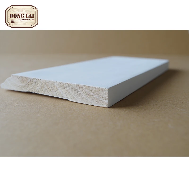 High Quality White gesso primed Wall Skirting Board