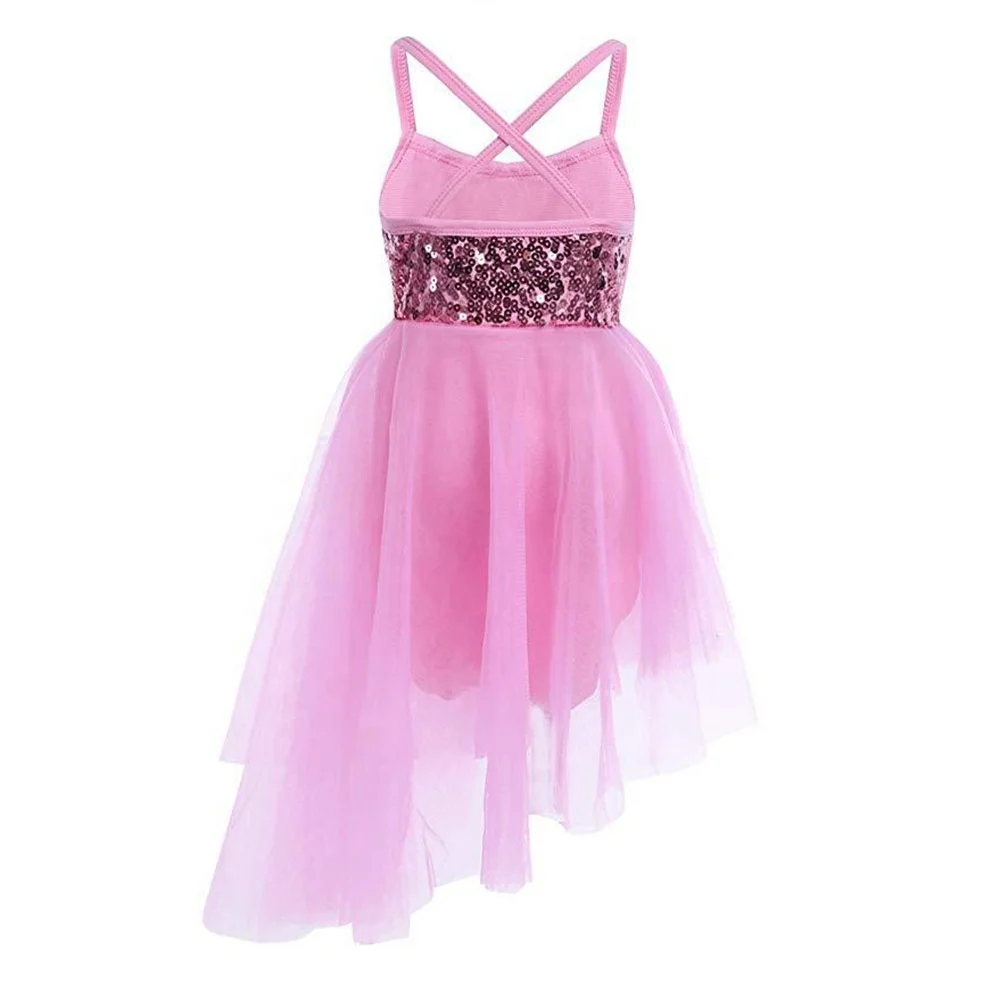 JW China dance costume manufacturer performance ballet mesh tutu skirt lyrical dance costume dress dancewear kids dance costume