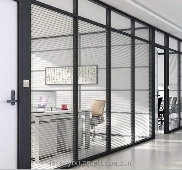 Office glass modular partition aluminum frame glass soundproof partition for office room cheap price with better quality
