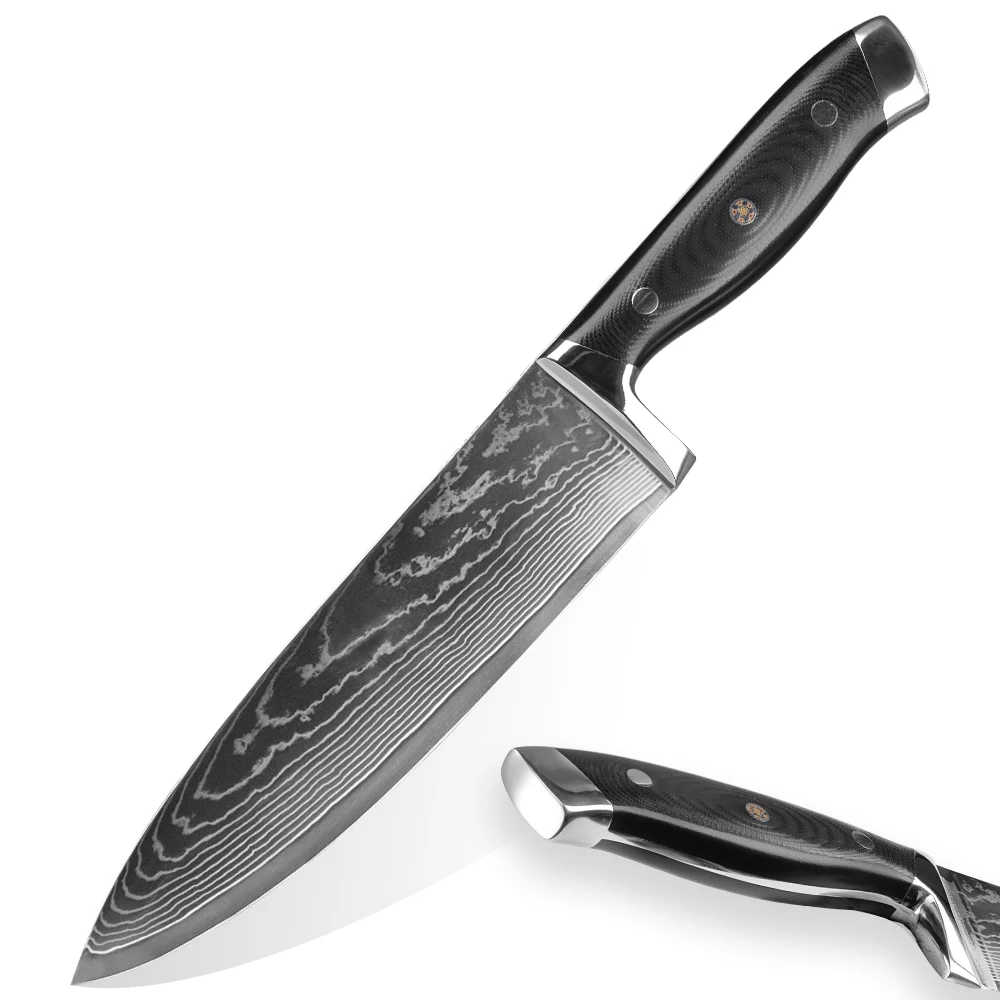 Craftsman Spirit 10Cr15Mov Damascus Custom 8 Inch Chef Knife