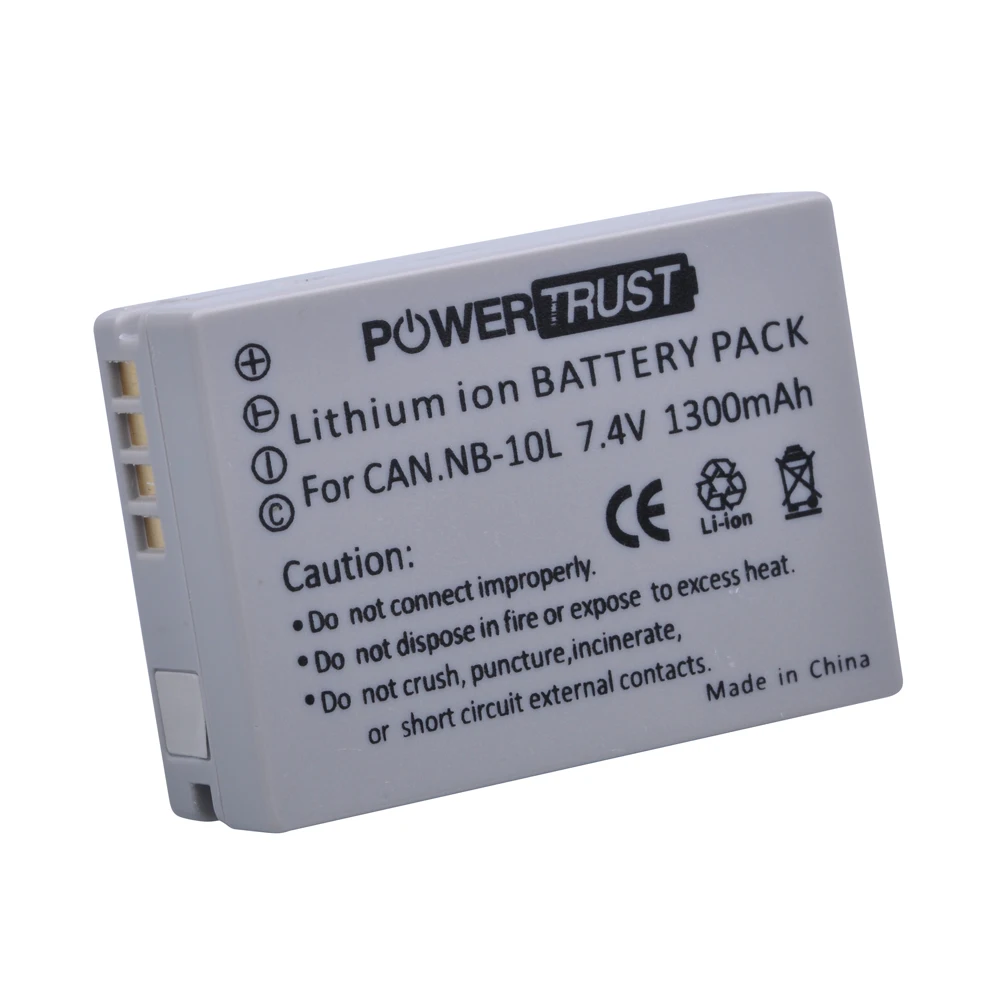 Wholesale 7.4V 1300mAh NB-10L NB10L NB 10L Batteries for Canon G1X G15 G16 SX40HS SX50HS SX60HS SX40 SX50 SX60 HS Bateria