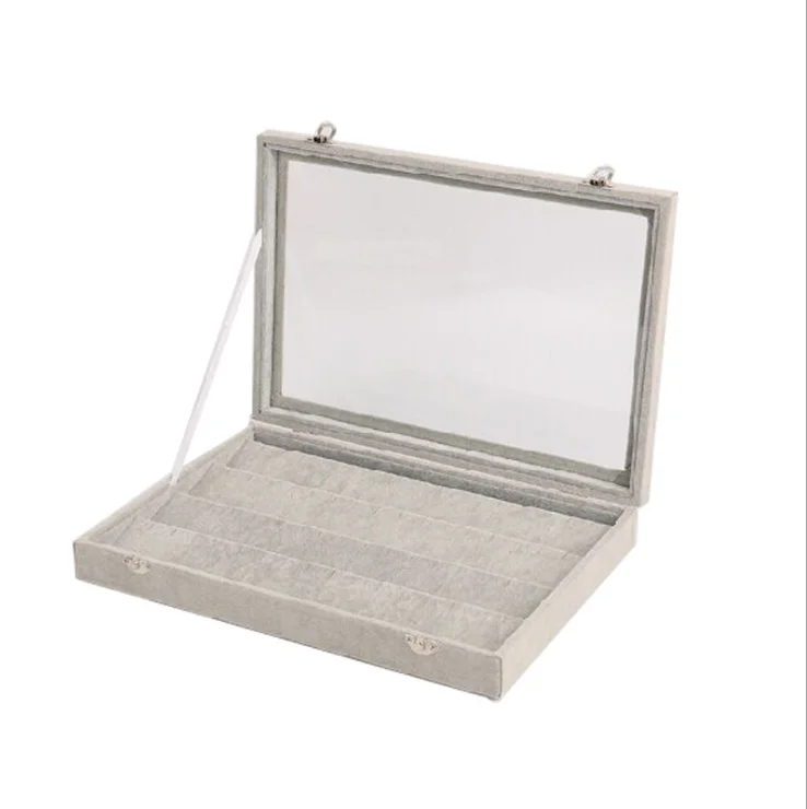 
Jewelry storage box velvet Boxes set case 