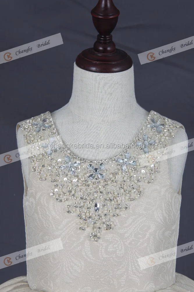 
High Quality 2017 New Sleeveless Flower Girl Dress For Party Communion Dress Gown Kids Crystal Dress 