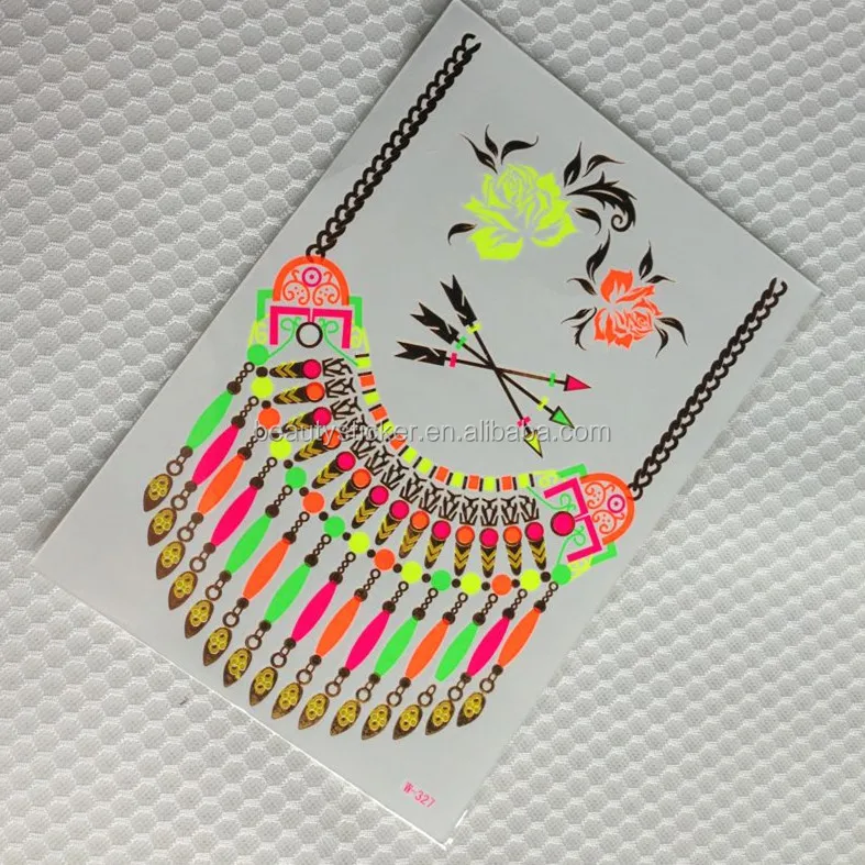 Environmental ink temporary tattoos china tatoo fluorescence body Tattoo Sticker