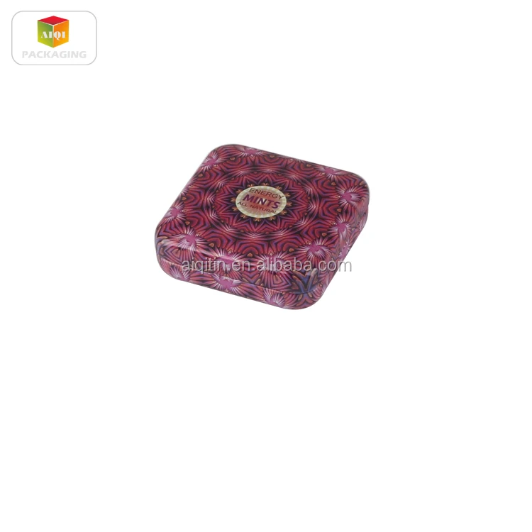 Condom metal tin box with hinged lid