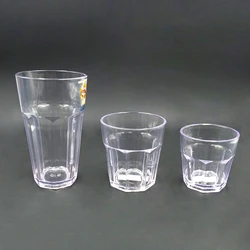 Custom size reusable plastic clear wine cups