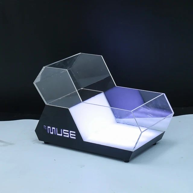 Two Floor Acrylic LED Champagne Ice Bucket 6 Bottles