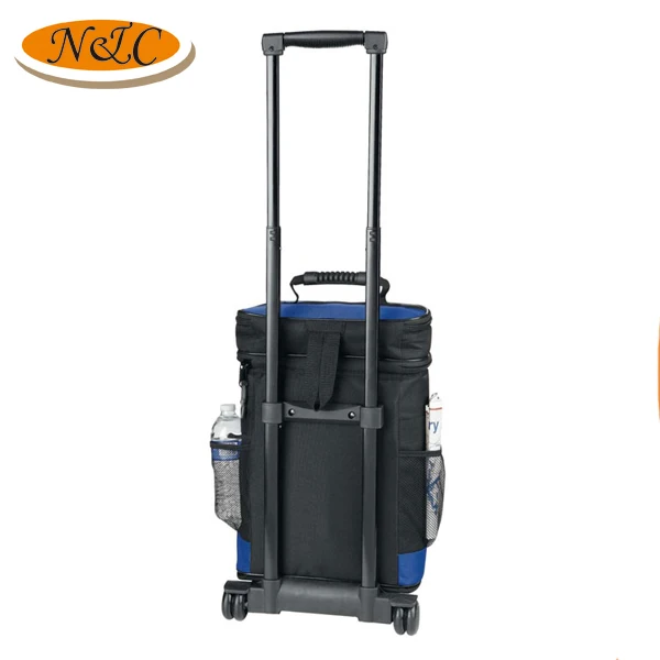 
Heavy duty multifunctional trolley insulated cooler bag on wheels 