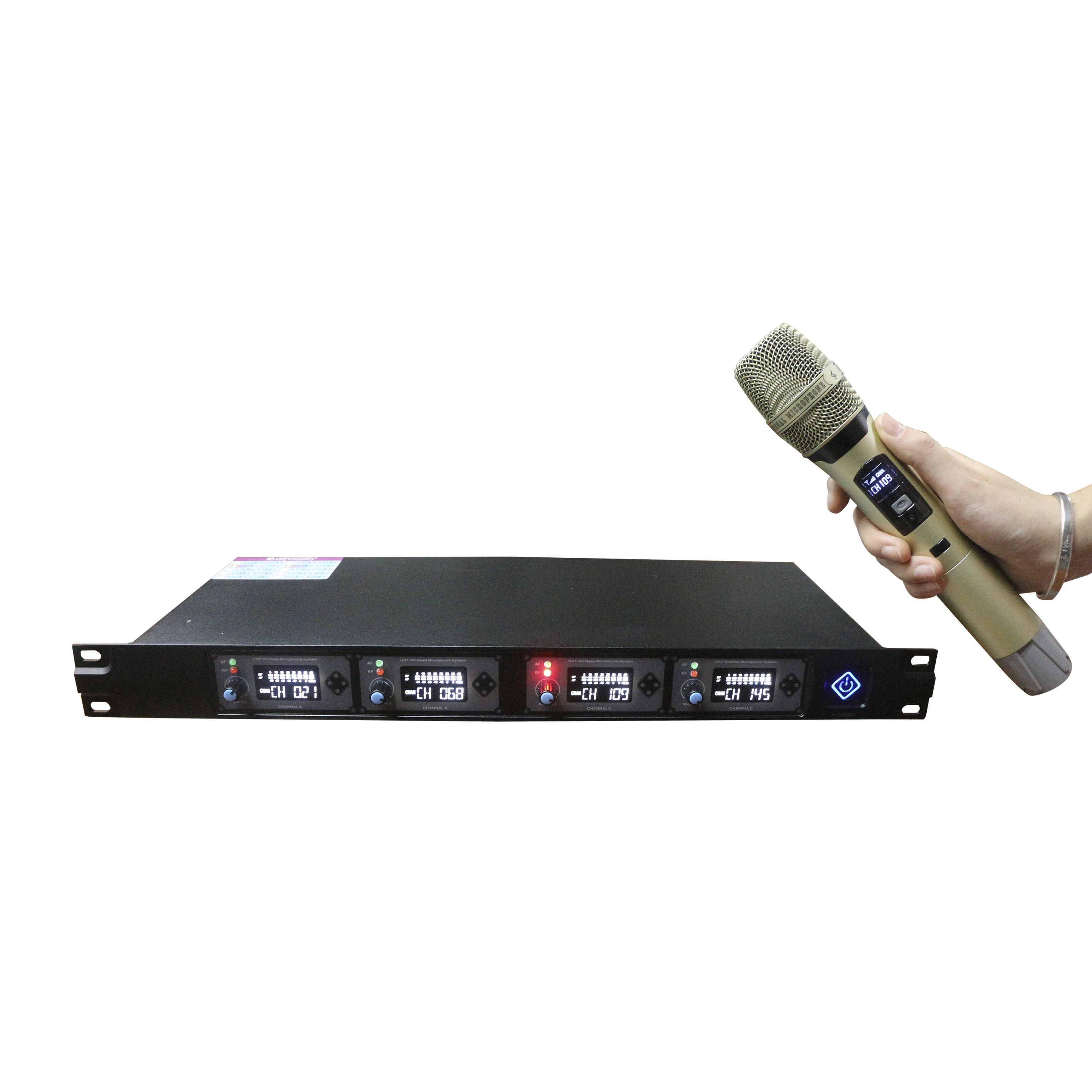 WM 4000U Professional UHF 4 Channel Handheld Wireless microphone System suitable for church, education, and live performance (62060150539)