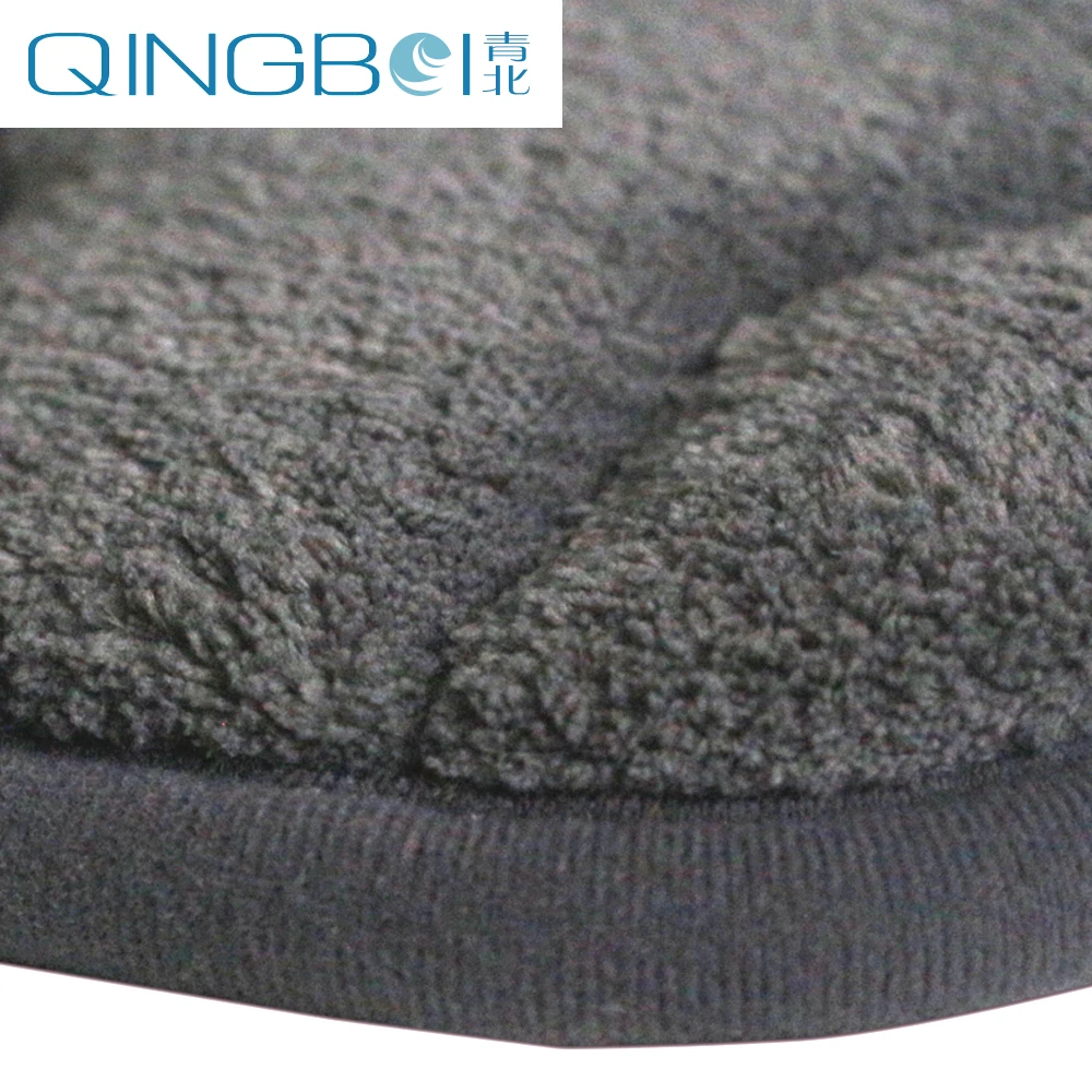 Gray Mat Foam Mat Coral Fleece Bath Rugs Toilet Rug Set Soft Mats in Bathroom