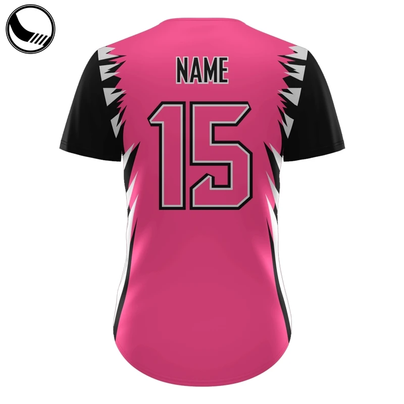 sublimation pullover hot pink baseball jersey