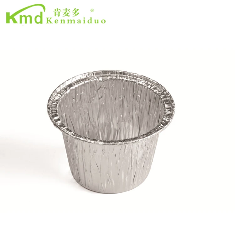 Disposable baking container small round 120ml aluminum foil baking cups with different color with flat lid